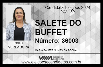 Candidato SALETE DO BUFFET 2024 - POÁ - Eleições