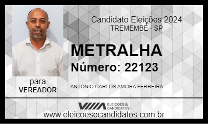 Candidato METRALHA 2024 - TREMEMBÉ - Eleições