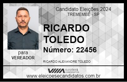 Candidato RICARDO TOLEDO 2024 - TREMEMBÉ - Eleições