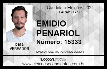 Candidato EMIDIO PENARIOL 2024 - PARAÍSO - Eleições