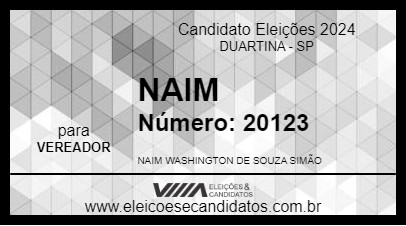 Candidato NAIM 2024 - DUARTINA - Eleições