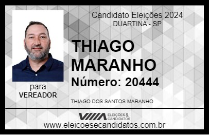 Candidato THIAGO MARANHO 2024 - DUARTINA - Eleições