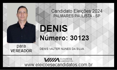 Candidato DENIS 2024 - PALMARES PAULISTA - Eleições