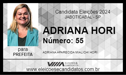 Candidato ADRIANA HORI 2024 - JABOTICABAL - Eleições