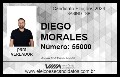 Candidato DIEGO MORALES 2024 - SABINO - Eleições