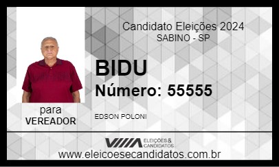 Candidato BIDU 2024 - SABINO - Eleições