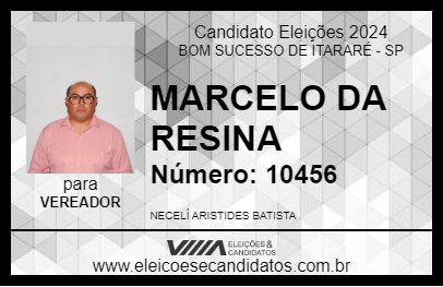 Candidato MARCELO DA RESINA 2024 - BOM SUCESSO DE ITARARÉ - Eleições