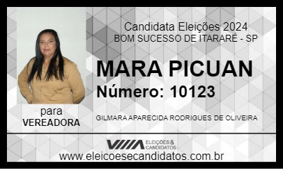 Candidato MARA  PICUAN 2024 - BOM SUCESSO DE ITARARÉ - Eleições