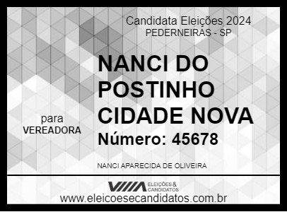 Candidato NANCI DO POSTINHO 2024 - PEDERNEIRAS - Eleições