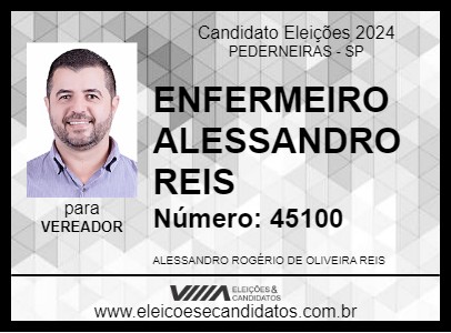 Candidato ENFERMEIRO ALESSANDRO REIS 2024 - PEDERNEIRAS - Eleições