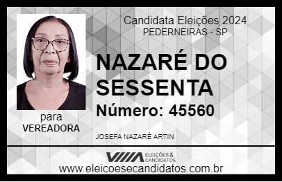 Candidato NAZARÉ DO SESSENTA 2024 - PEDERNEIRAS - Eleições