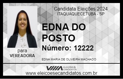 Candidato EDNA DO POSTO  2024 - ITAQUAQUECETUBA - Eleições