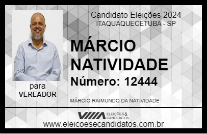 Candidato MÁRCIO NATIVIDADE 2024 - ITAQUAQUECETUBA - Eleições