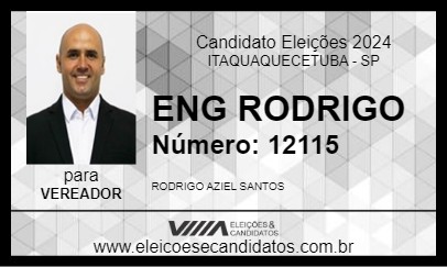 Candidato ENG RODRIGO 2024 - ITAQUAQUECETUBA - Eleições