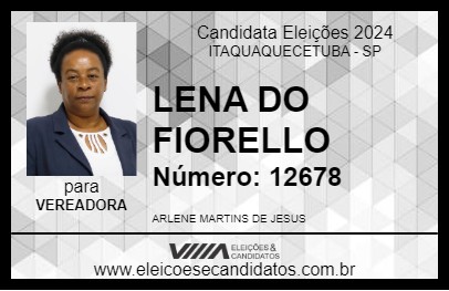 Candidato LENA DO FIORELLO  2024 - ITAQUAQUECETUBA - Eleições