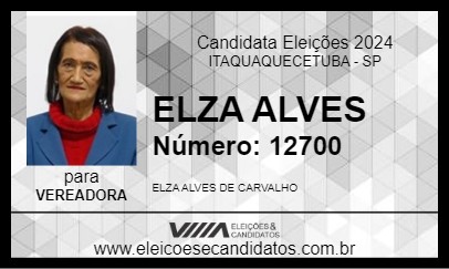 Candidato ELZA ALVES 2024 - ITAQUAQUECETUBA - Eleições