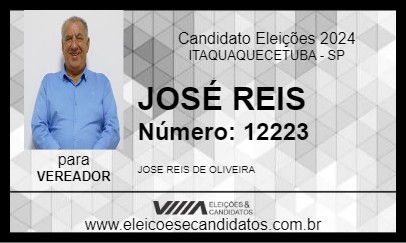 Candidato JOSÉ REIS 2024 - ITAQUAQUECETUBA - Eleições