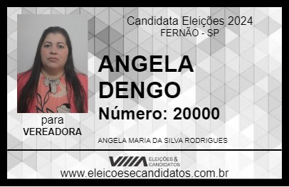 Candidato ANGELA DENGO 2024 - FERNÃO - Eleições