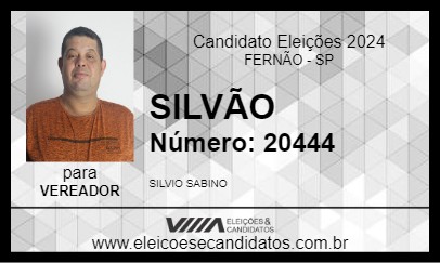 Candidato SILVÃO 2024 - FERNÃO - Eleições