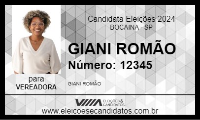 Candidato GIANI ROMÃO 2024 - BOCAINA - Eleições