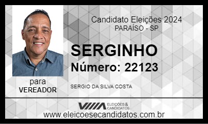 Candidato SERGINHO 2024 - PARAÍSO - Eleições