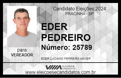 Candidato EDER PEDREIRO 2024 - PRACINHA - Eleições