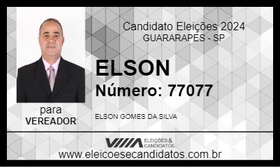 Candidato ELSON 2024 - GUARARAPES - Eleições