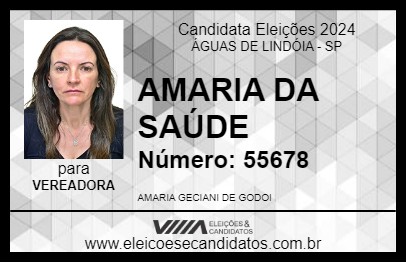 Candidato AMARIA DA SAÚDE 2024 - ÁGUAS DE LINDÓIA - Eleições