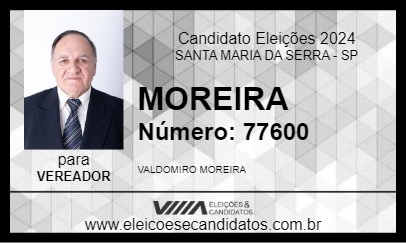 Candidato MOREIRA 2024 - SANTA MARIA DA SERRA - Eleições