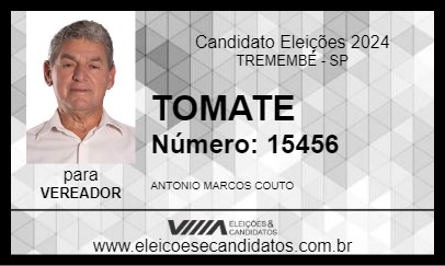 Candidato TOMATE 2024 - TREMEMBÉ - Eleições