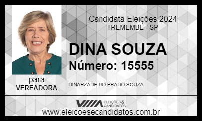 Candidato DINA SOUZA 2024 - TREMEMBÉ - Eleições