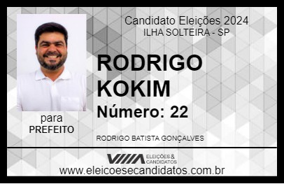 Candidato RODRIGO KOKIM 2024 - ILHA SOLTEIRA - Eleições