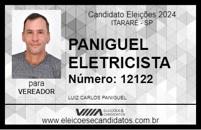 Candidato PANIGUEL ELETRICISTA 2024 - ITARARÉ - Eleições