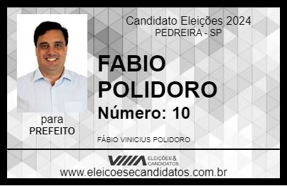 Candidato FABIO POLIDORO 2024 - PEDREIRA - Eleições