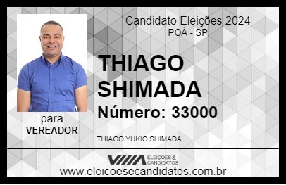 Candidato THIAGO SHIMADA 2024 - POÁ - Eleições