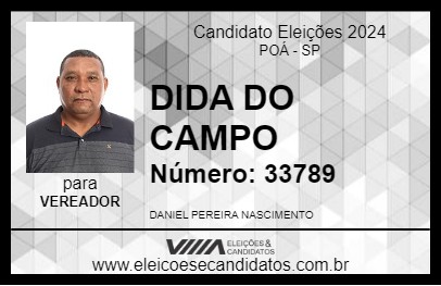 Candidato DIDA DO CAMPO 2024 - POÁ - Eleições