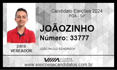 Candidato JOÃOZINHO 2024 - POÁ - Eleições