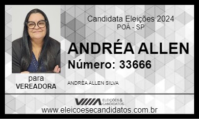 Candidato ANDRÉA ALLEN 2024 - POÁ - Eleições