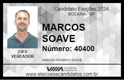 Candidato MARCOS SOAVE 2024 - BOCAINA - Eleições