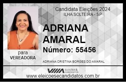 Candidato ADRIANA AMARAL 2024 - ILHA SOLTEIRA - Eleições