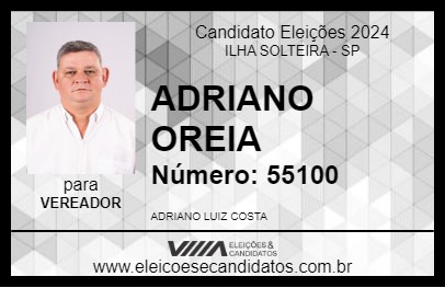 Candidato ADRIANO OREIA 2024 - ILHA SOLTEIRA - Eleições