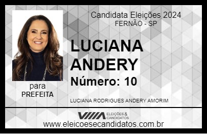 Candidato LUCIANA ANDERY 2024 - FERNÃO - Eleições