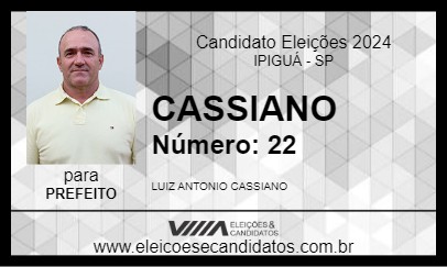 Candidato CASSIANO 2024 - IPIGUÁ - Eleições