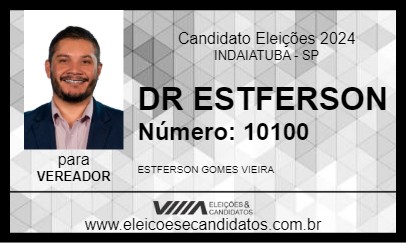 Candidato DR ESTFERSON 2024 - INDAIATUBA - Eleições