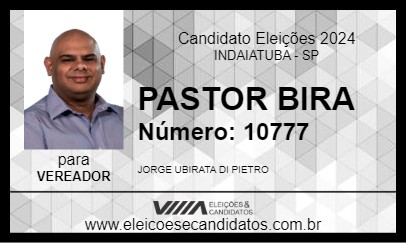 Candidato PASTOR BIRA 2024 - INDAIATUBA - Eleições