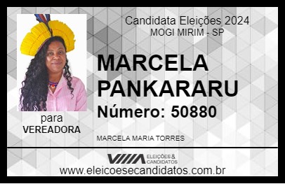 Candidato MARCELA PANKARARU 2024 - MOGI MIRIM - Eleições