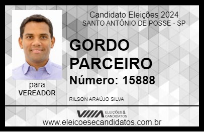 Candidato GORDO PARCEIRO 2024 - SANTO ANTÔNIO DE POSSE - Eleições