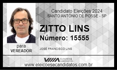 Candidato ZITTO LINS 2024 - SANTO ANTÔNIO DE POSSE - Eleições