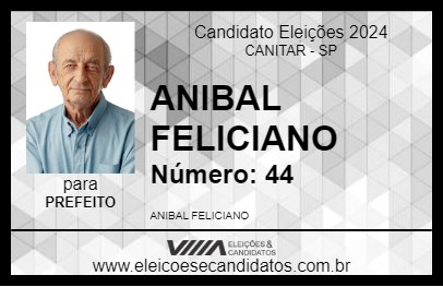 Candidato ANIBAL FELICIANO 2024 - CANITAR - Eleições