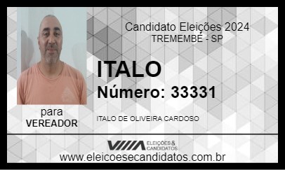 Candidato ITALO 2024 - TREMEMBÉ - Eleições